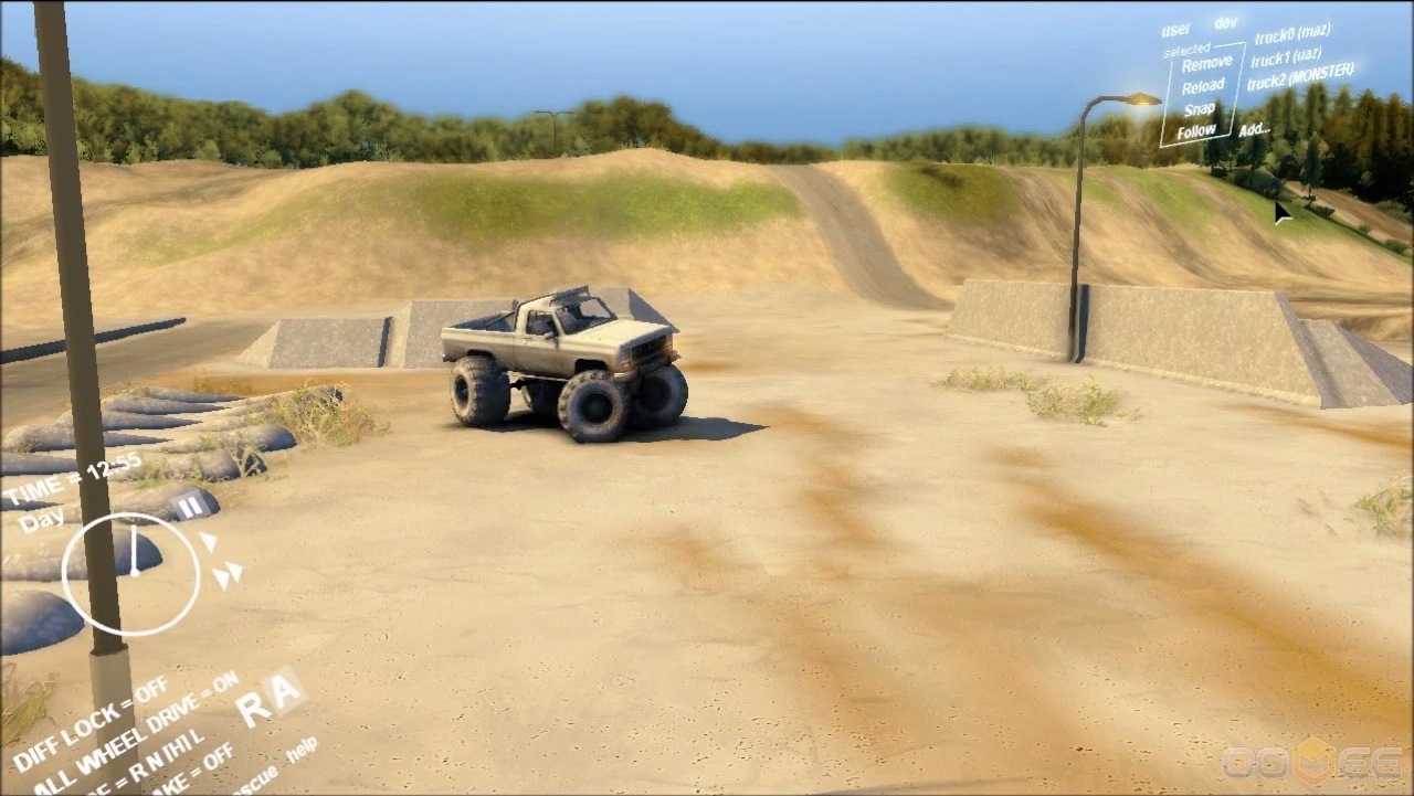 Мод Monster Tuck для Spin Tires 2013 DEV DEMO для Spintires 