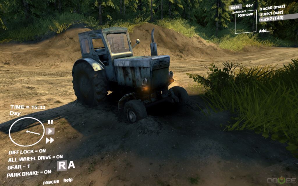 Мод "T-40 Tractor w No-Replace Sounds!" для Spin Tires 2013 DEV DEMO. для Spintires 