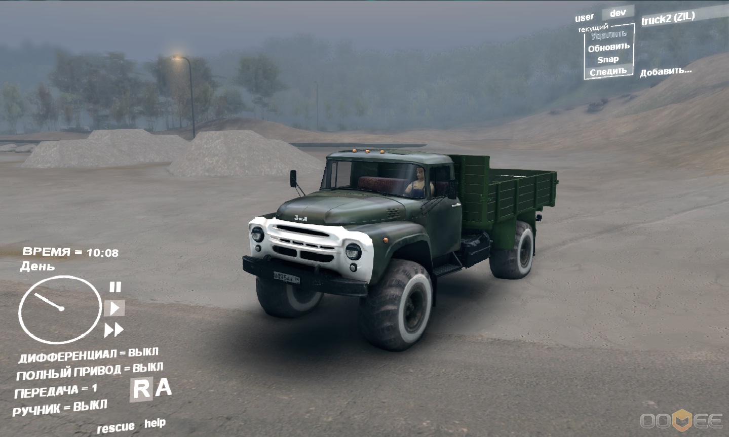 Мод военный Зил 130 для Spin Tires 2013 DEV DEMO для Spintires 