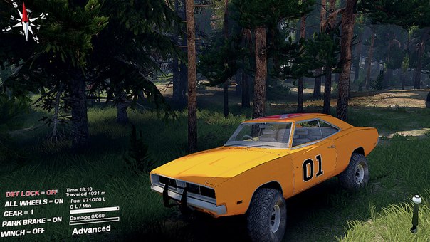 Dodge Charger General Lee для Spin Tires для Spintires 