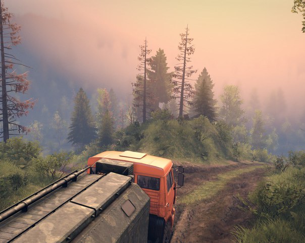 Карта "Лесные горные дороги V-2" для Spintires 13.04.15