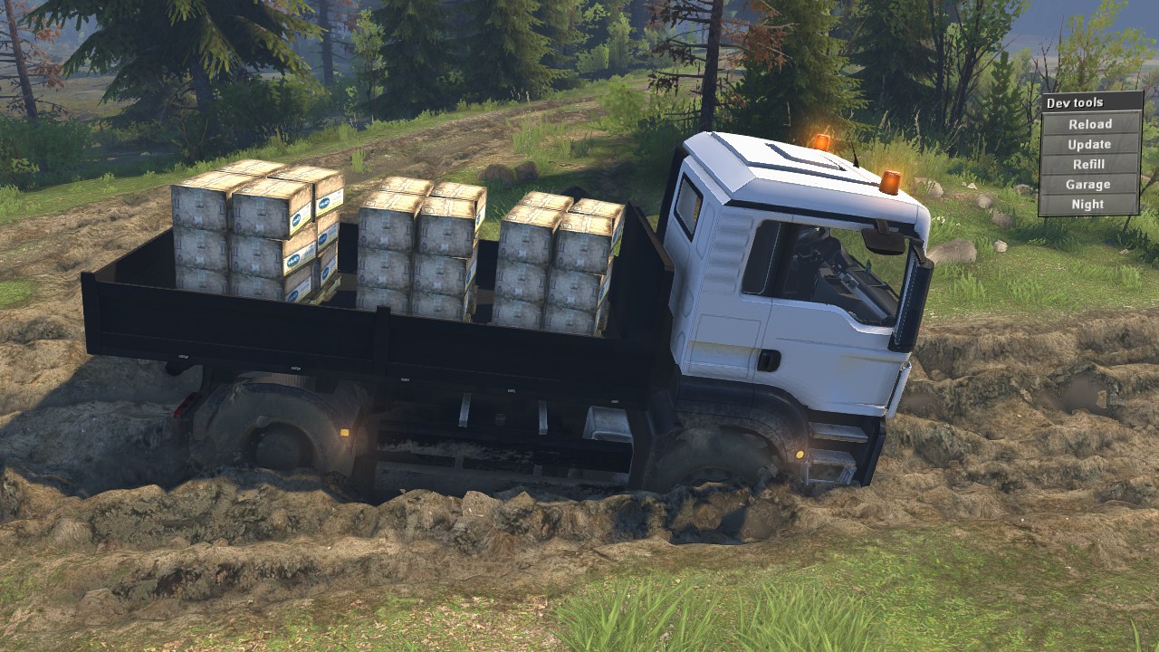 MAN TGS Little Flatbed для Spintires beta 22.07.15