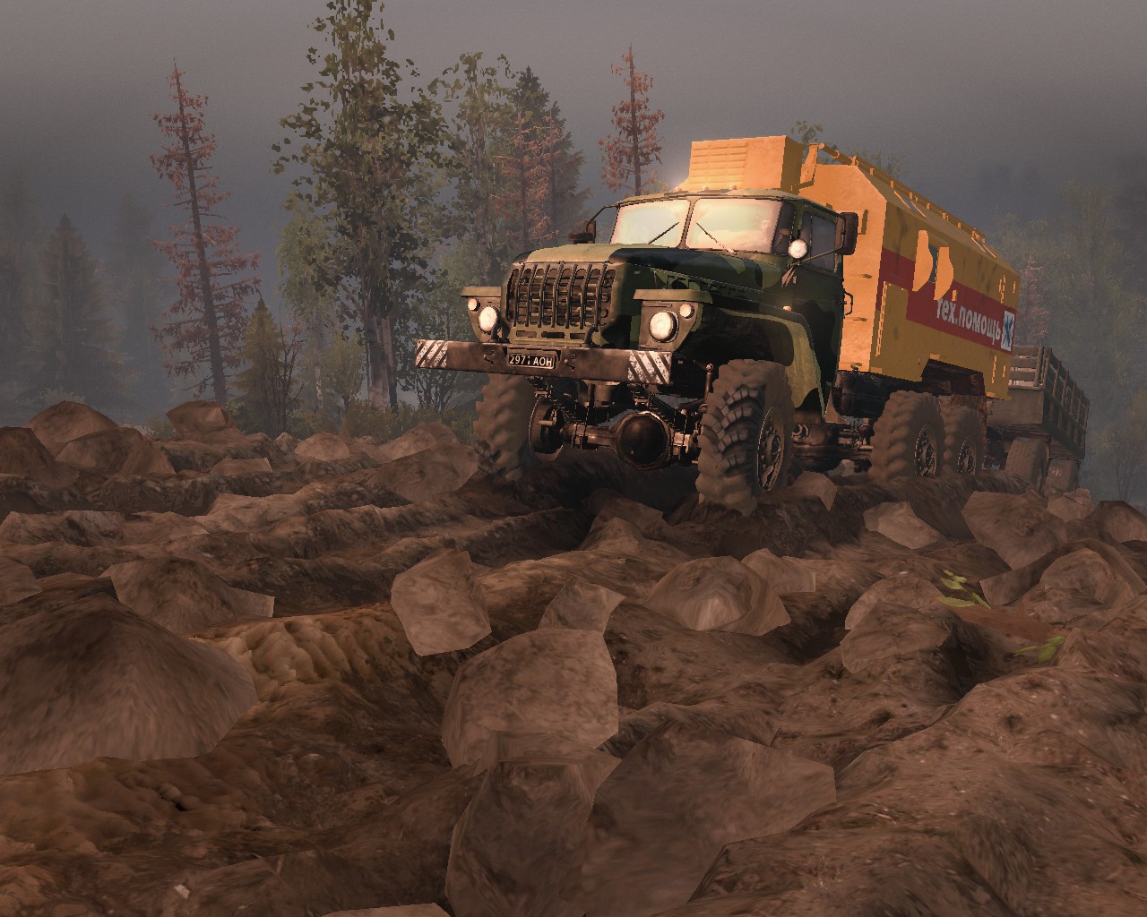 карта "terrible road" _v.2 для Spintires 03.03.16