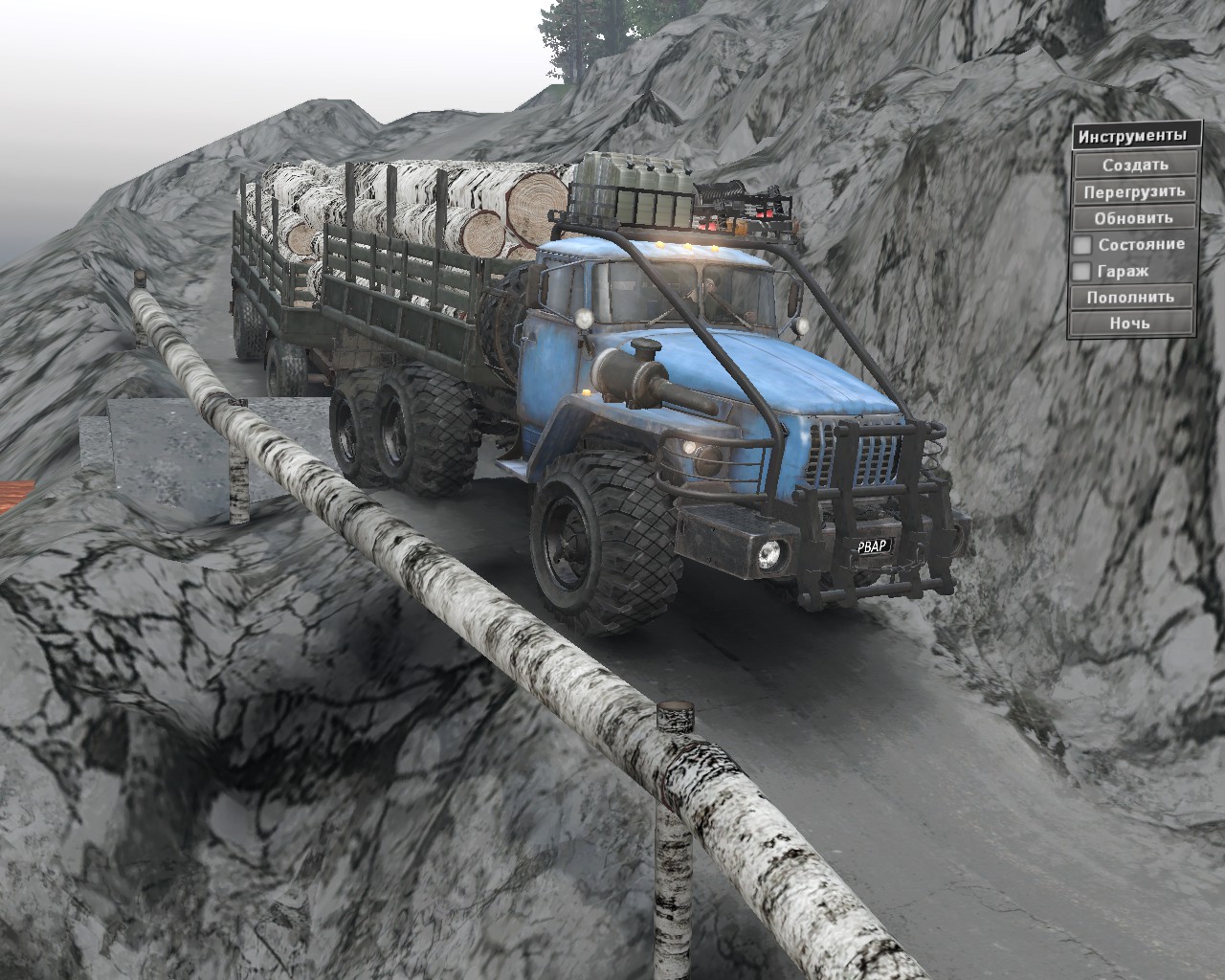 текстура  "Березовые бревна" для Spintires 03.03.16