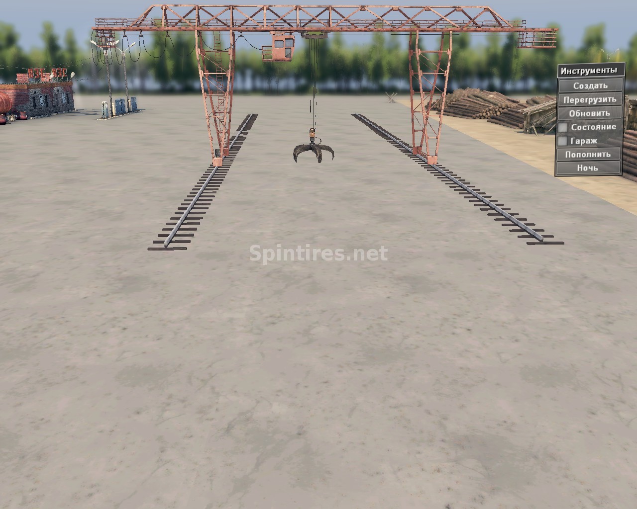"Козловой кран" v.28.05.16 для Spintires 03.03.16