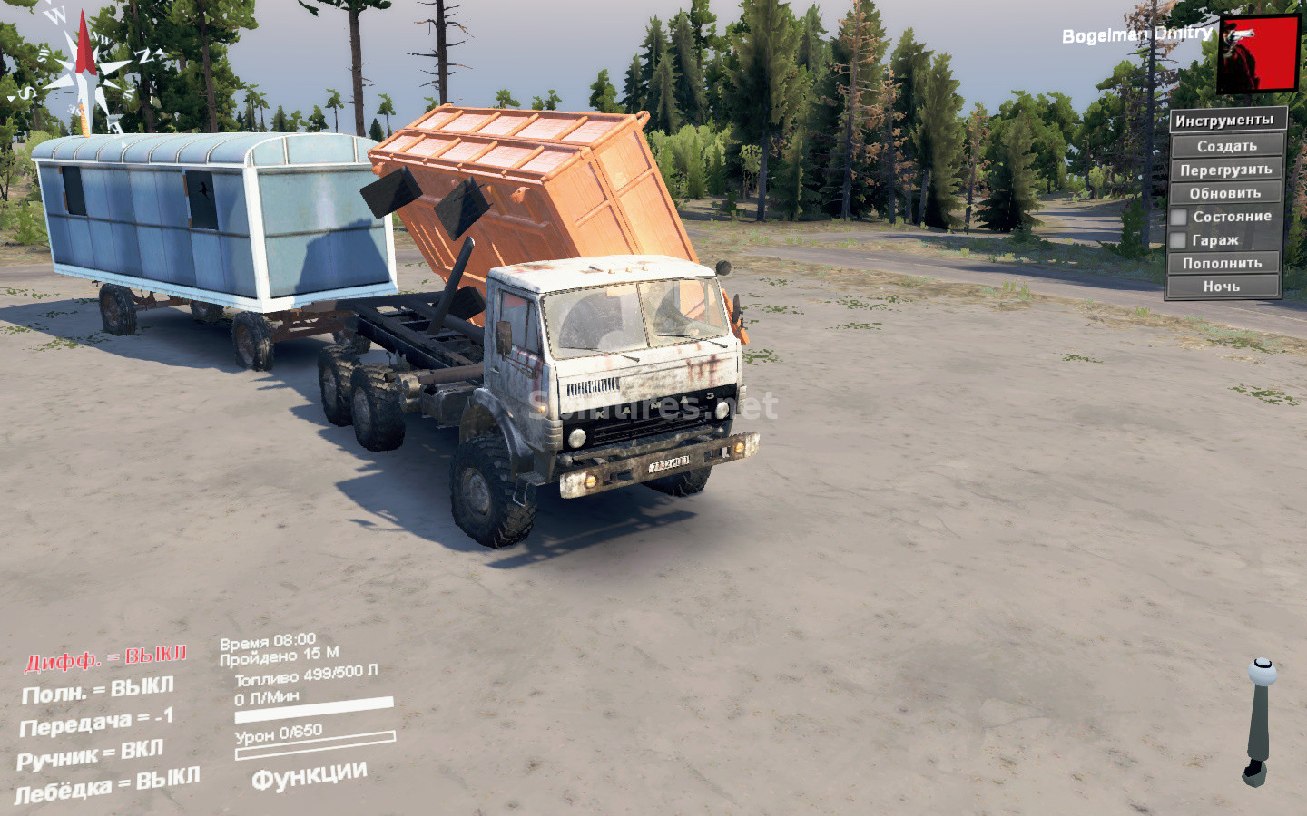 КамАЗ-43101 версия 11.07.16 для Spintires 03.03.16