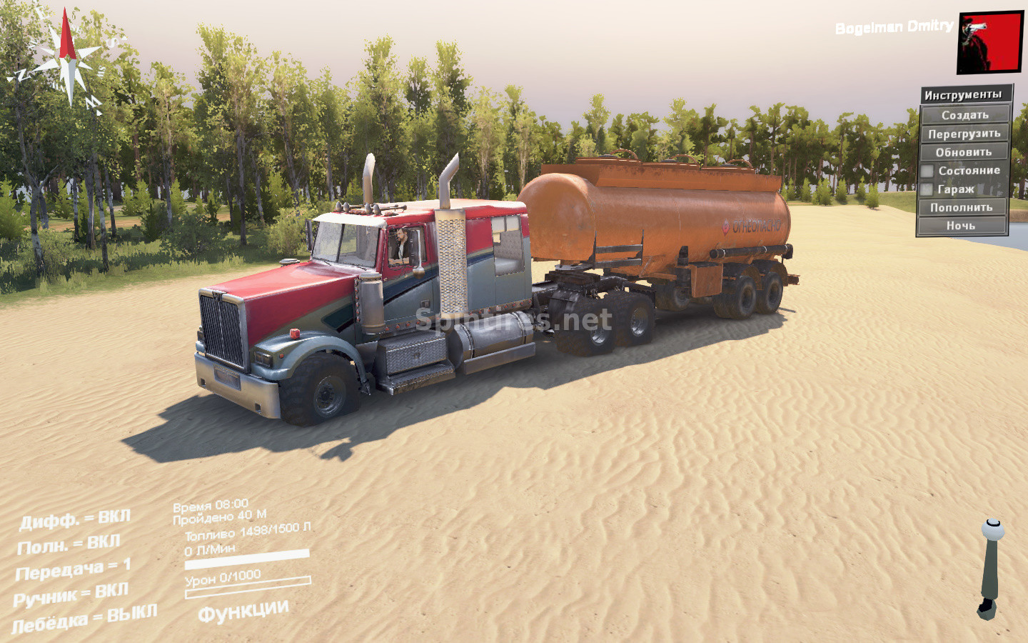 Western Star 4900 Red версия 05.08.16 для Spintires 03.03.16