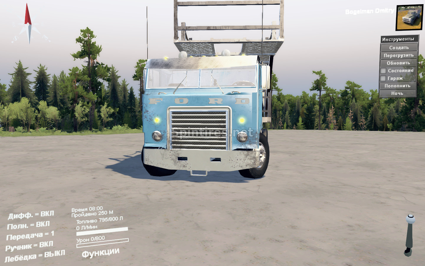 Ford W9000 версия 18.09.16 для Spintires 03.03.16