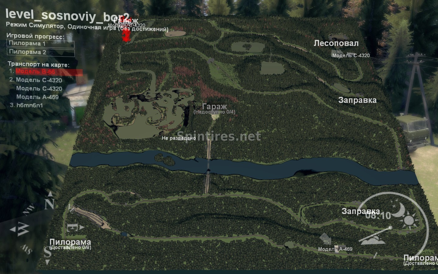 Карта «Сосновый бор 2» версия beta для Spintires 03.03.16