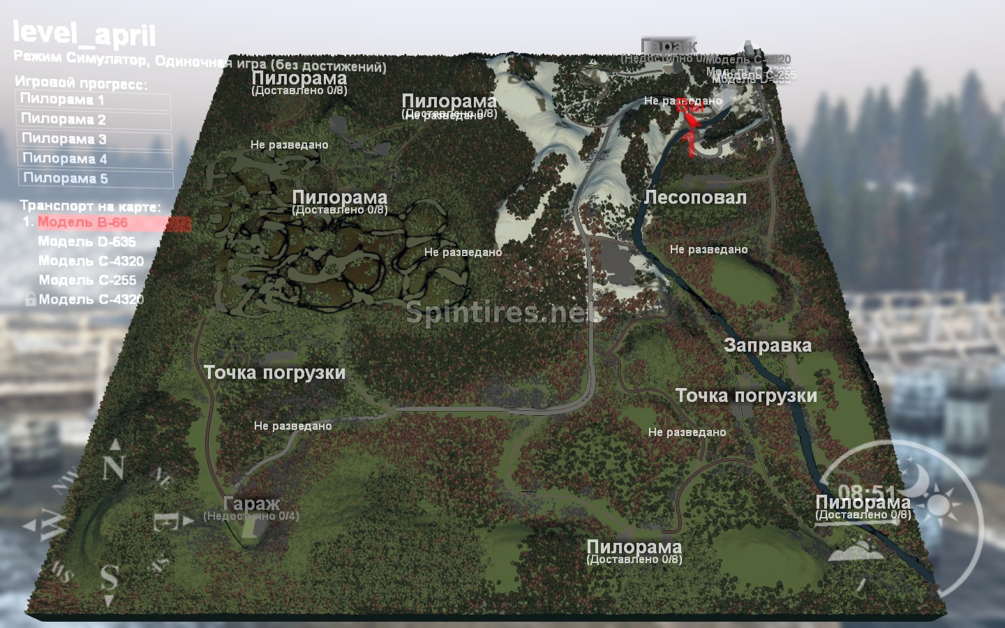 Карта «Апрель» версия 1 для Spintires 03.03.16