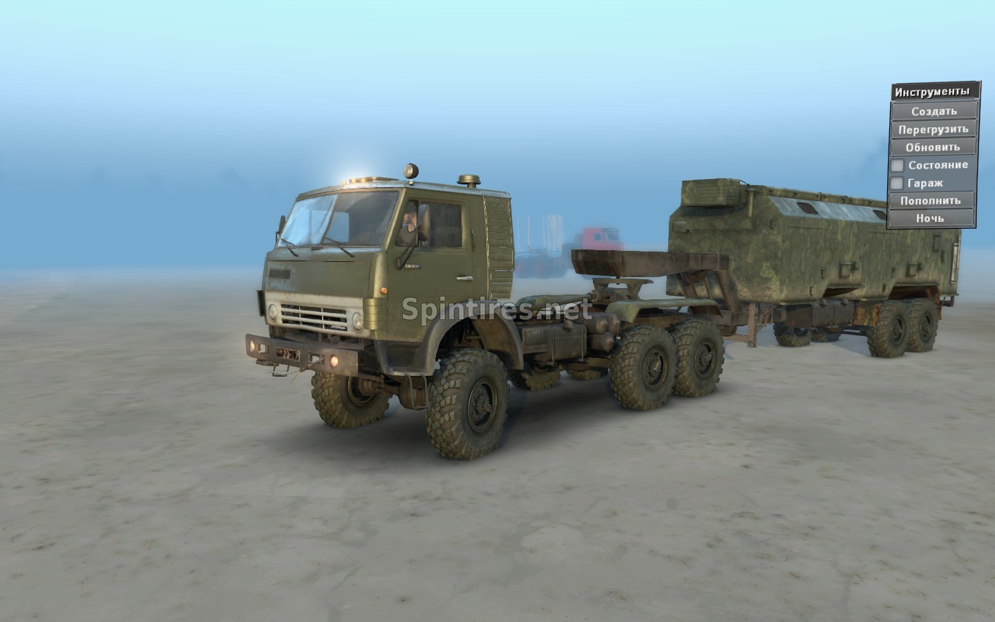 Камаз-4410 с активным прицепом версия 11.02.17 для Spintires 03.03.16