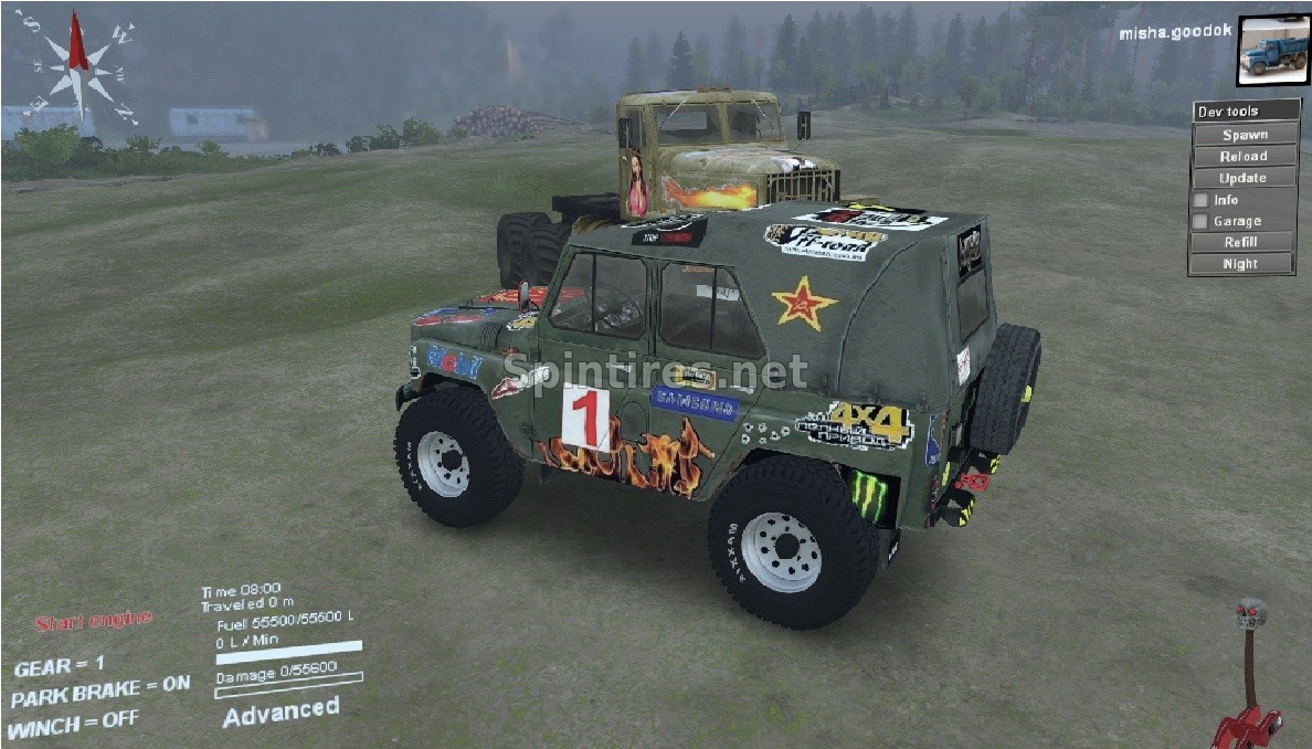 Мод Текстура Уаз-469 «Angela» для Spintires 03.03.16