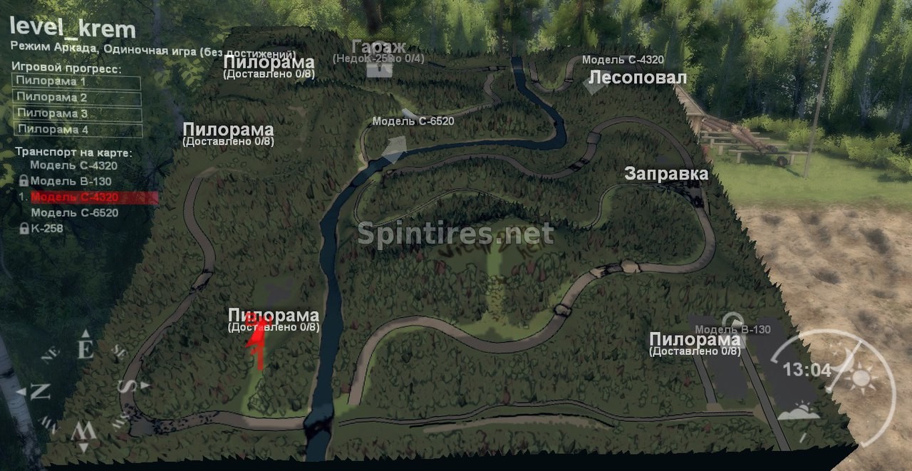Карта «На часок 3» для Spintires v03.03.16