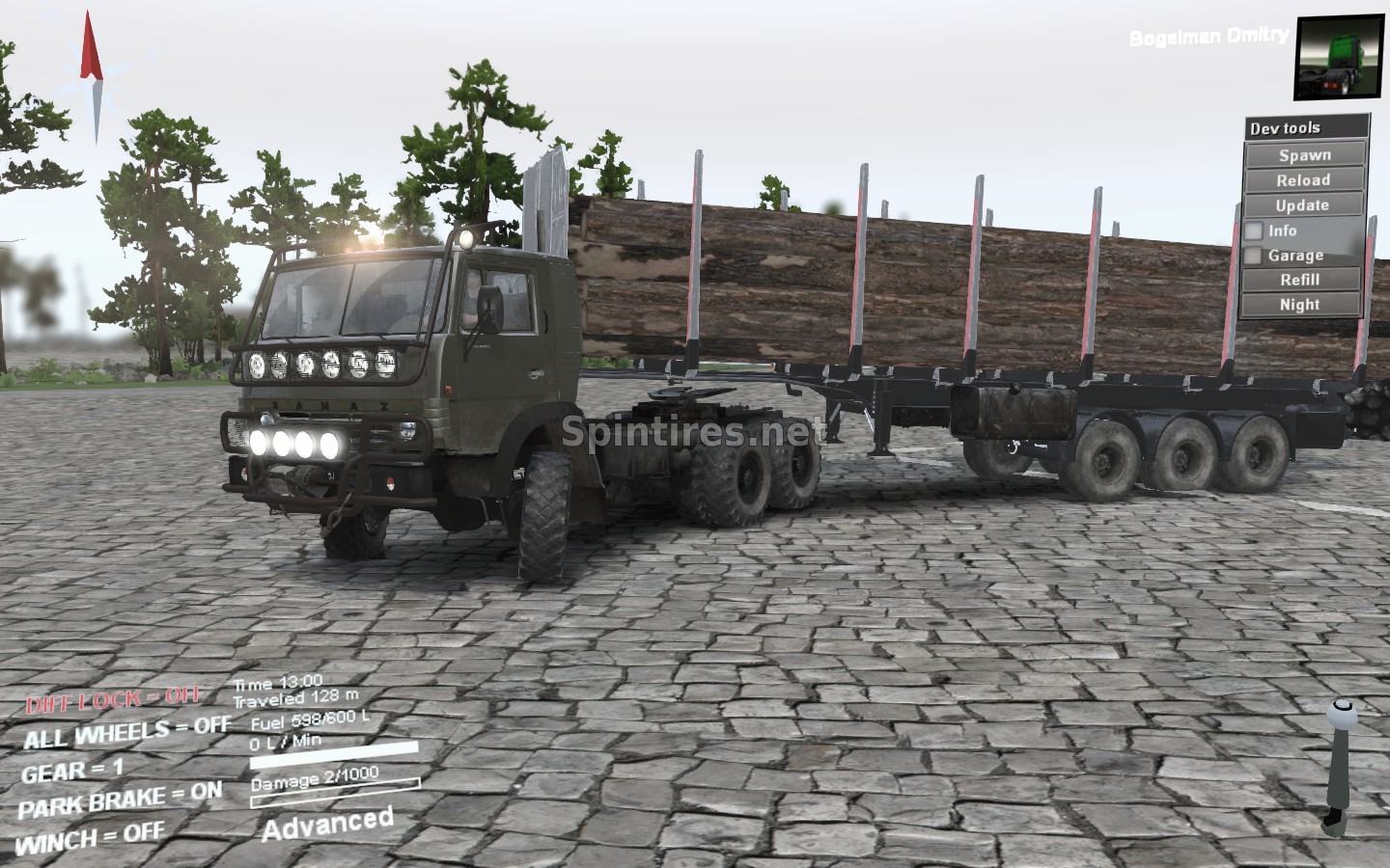 КамАЗ-4310 «Twin Turbo» версия 20.04.17. Обновление для Spintires 03.03.16