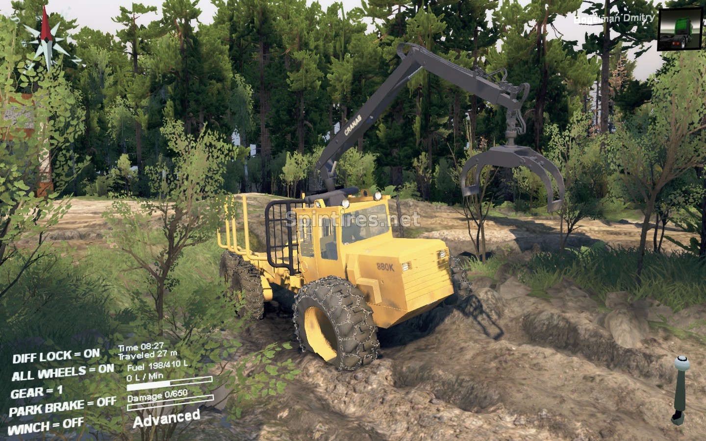 Мод Valmet 880K Forwarder версия 03.05.17 для Spintires 03.03.16