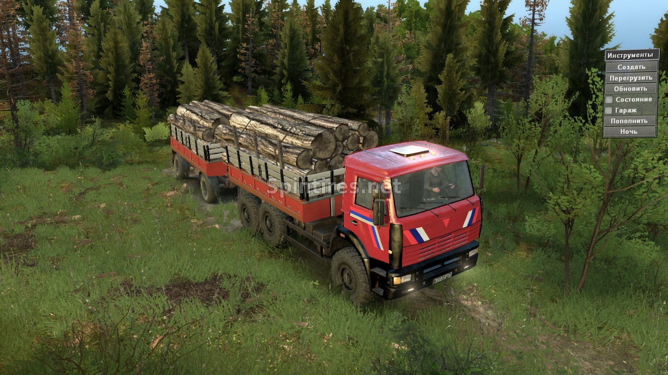Скин бортовой платформы и КамАЗ-6520/6522 для Spintires v03.03.16