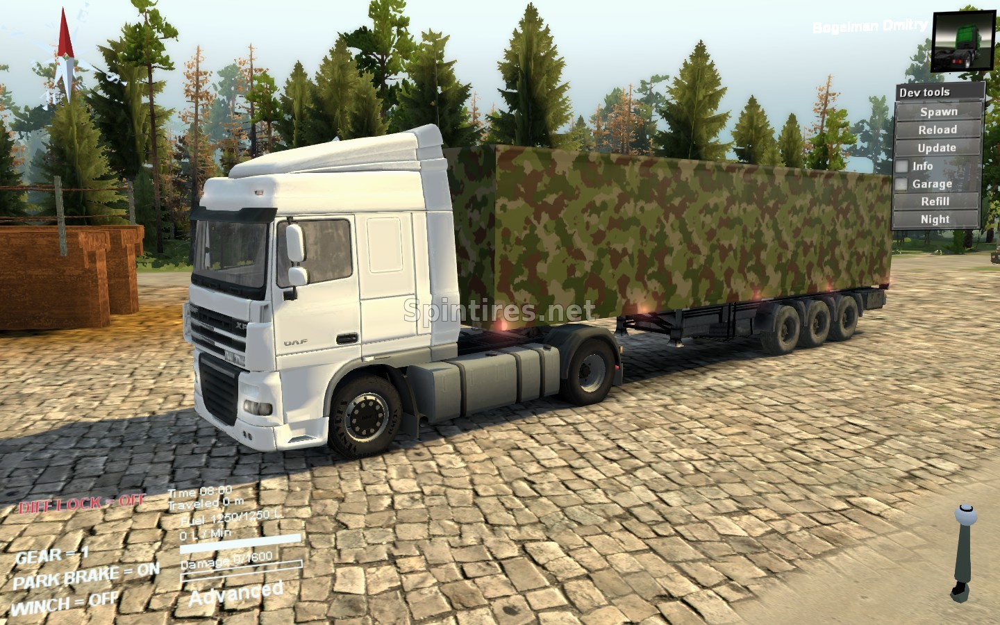 DAF XF-105 версия 03.05.17 для Spintires 03.03.16