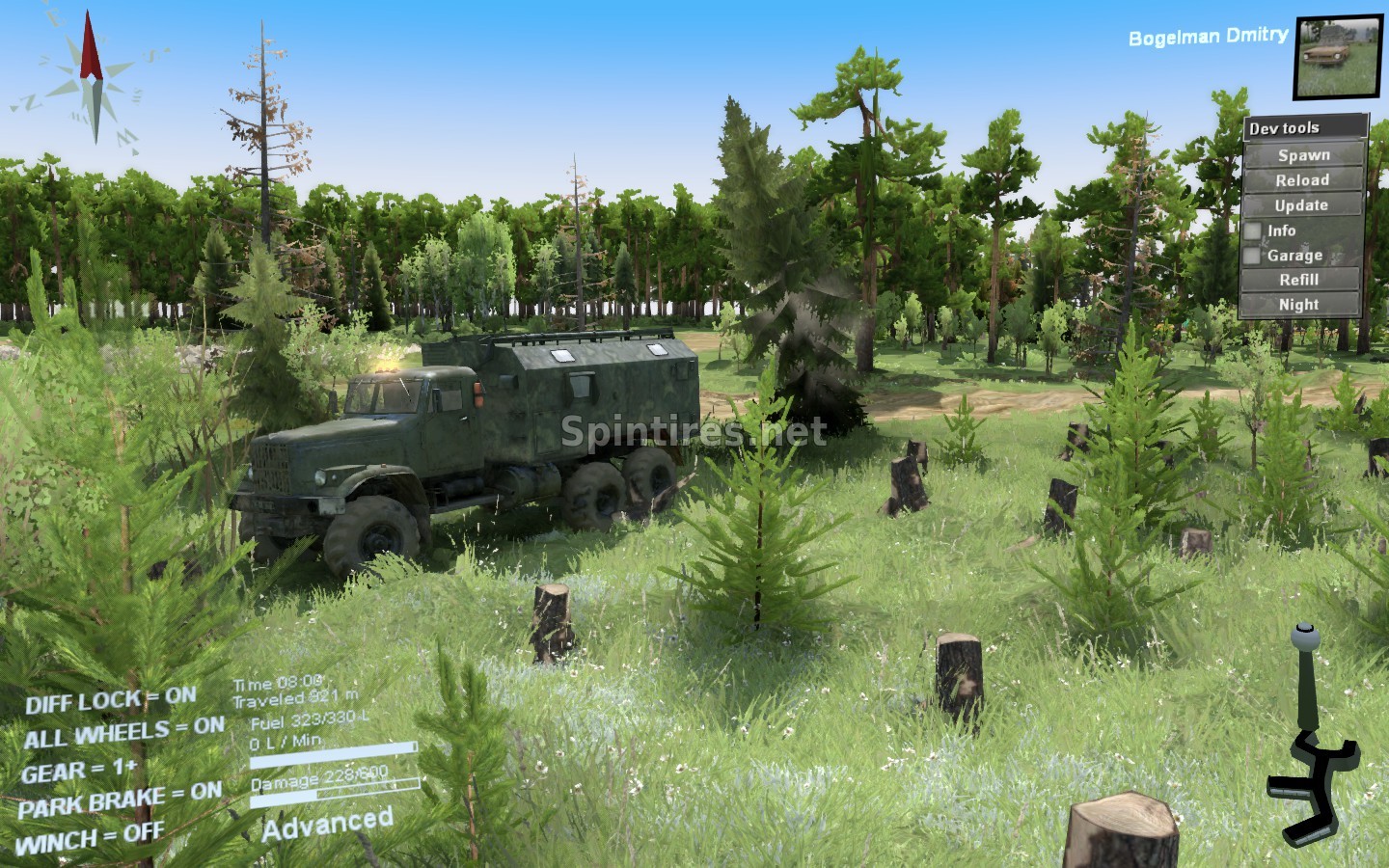 Реалистичная физика деревьев версия №6  Final для Spintires 03.03.16