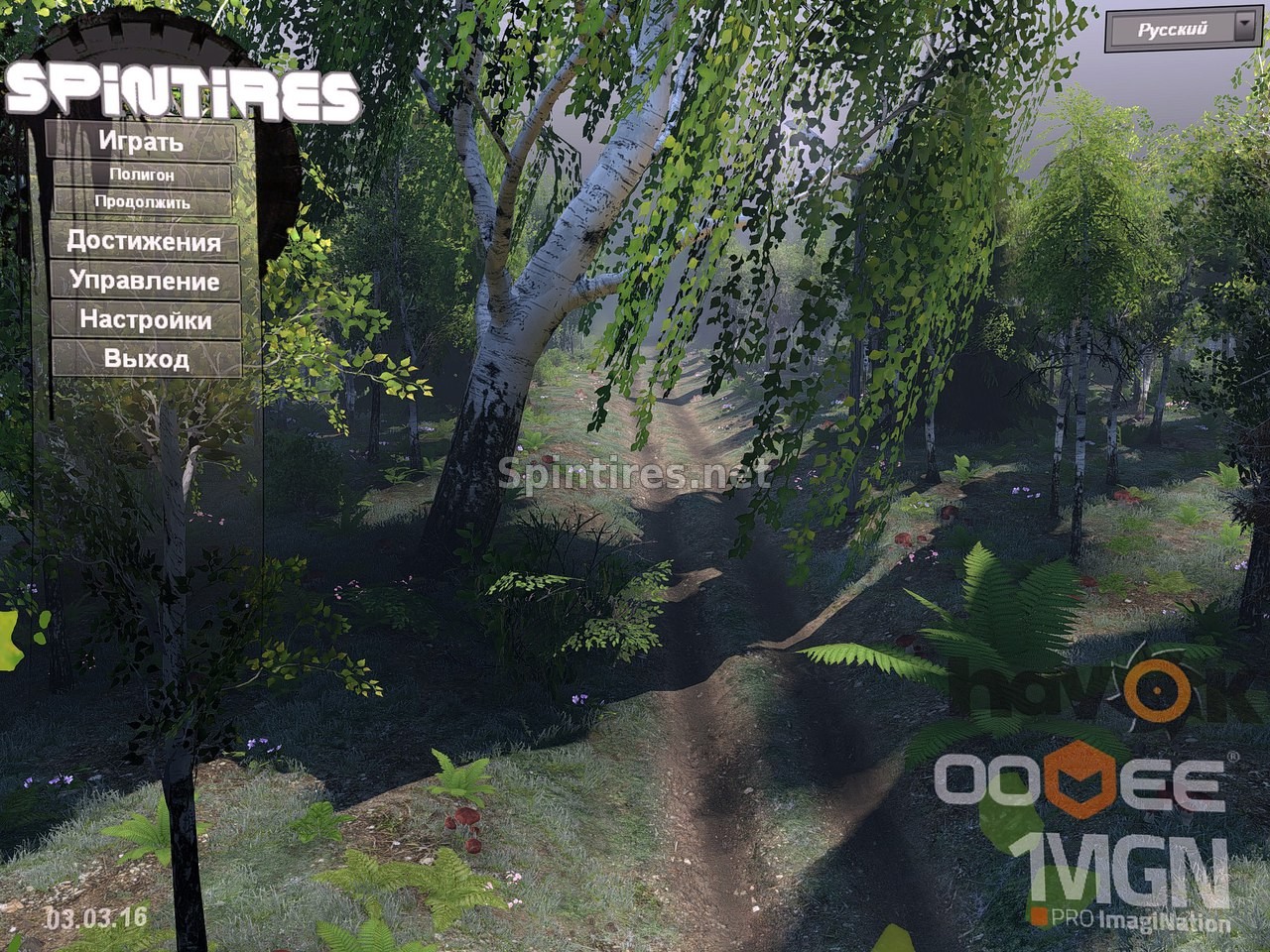 Заставка меню игры для Spintires v03.03.16