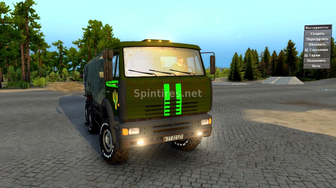Текстура Дефолтный Камаз 6520/6522 «Лесная охрана» для Spintires v03.03.16