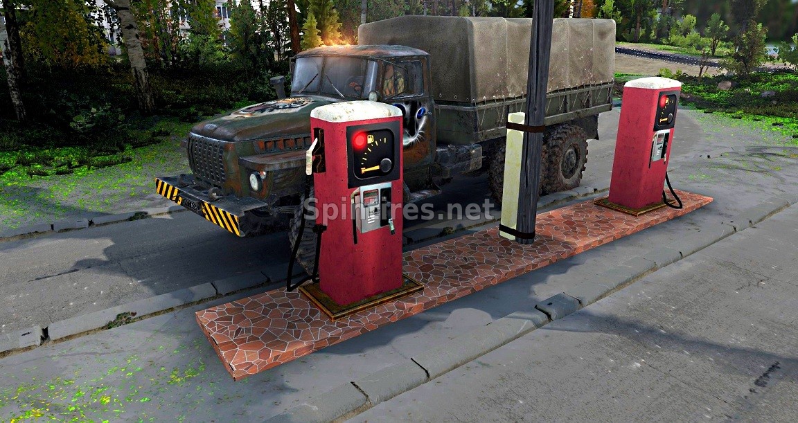Текстуры «Гараж, заправка, дорога» для Spintires v03.03.16