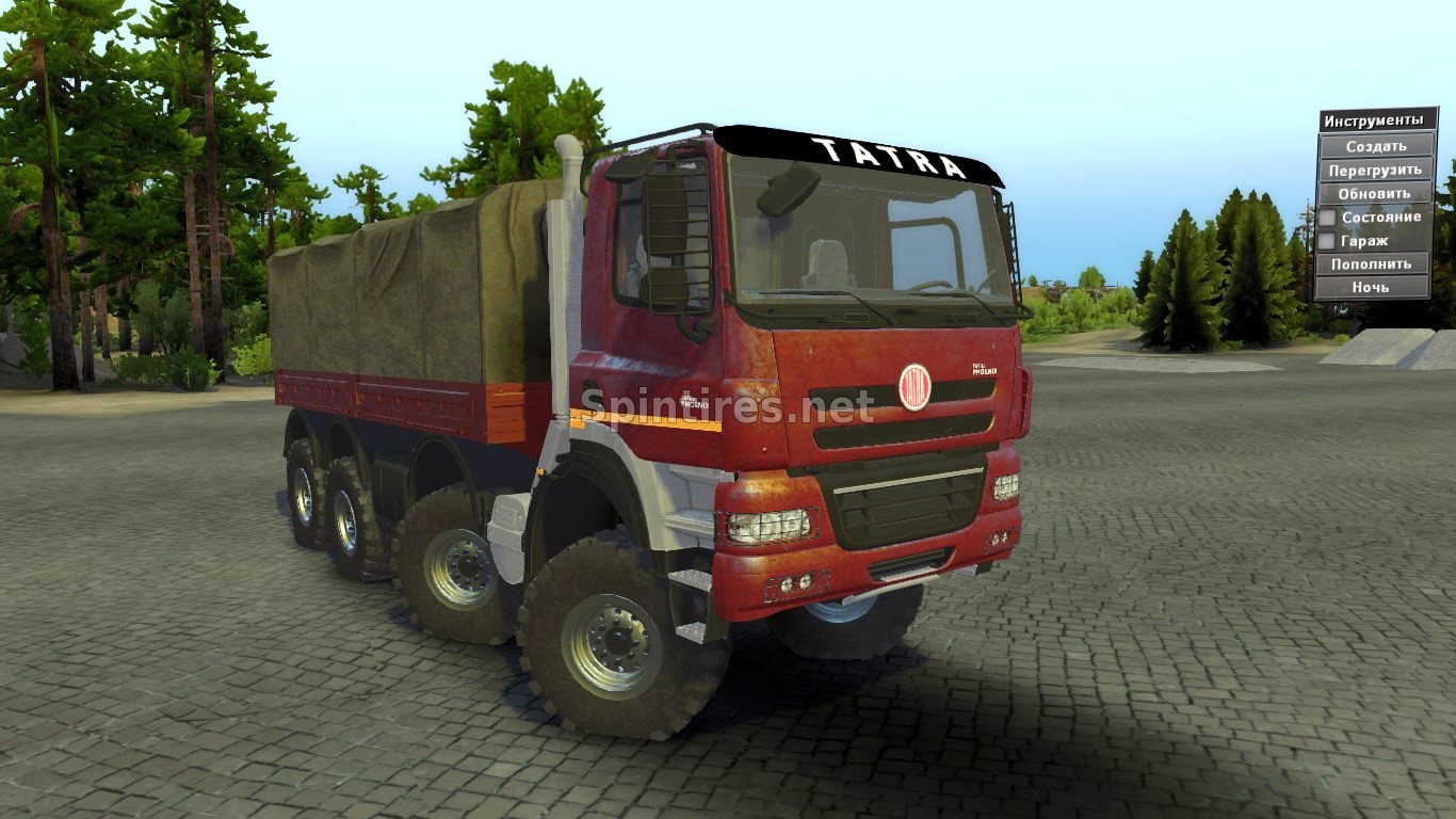 TATRA Phoenix Red 8X8 Обновление 21.07.17 для Spintires v03.03.16