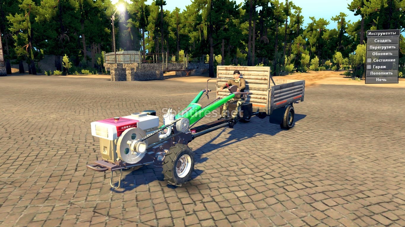 Four wheel version of walking tractor для Spintires v03.03.16