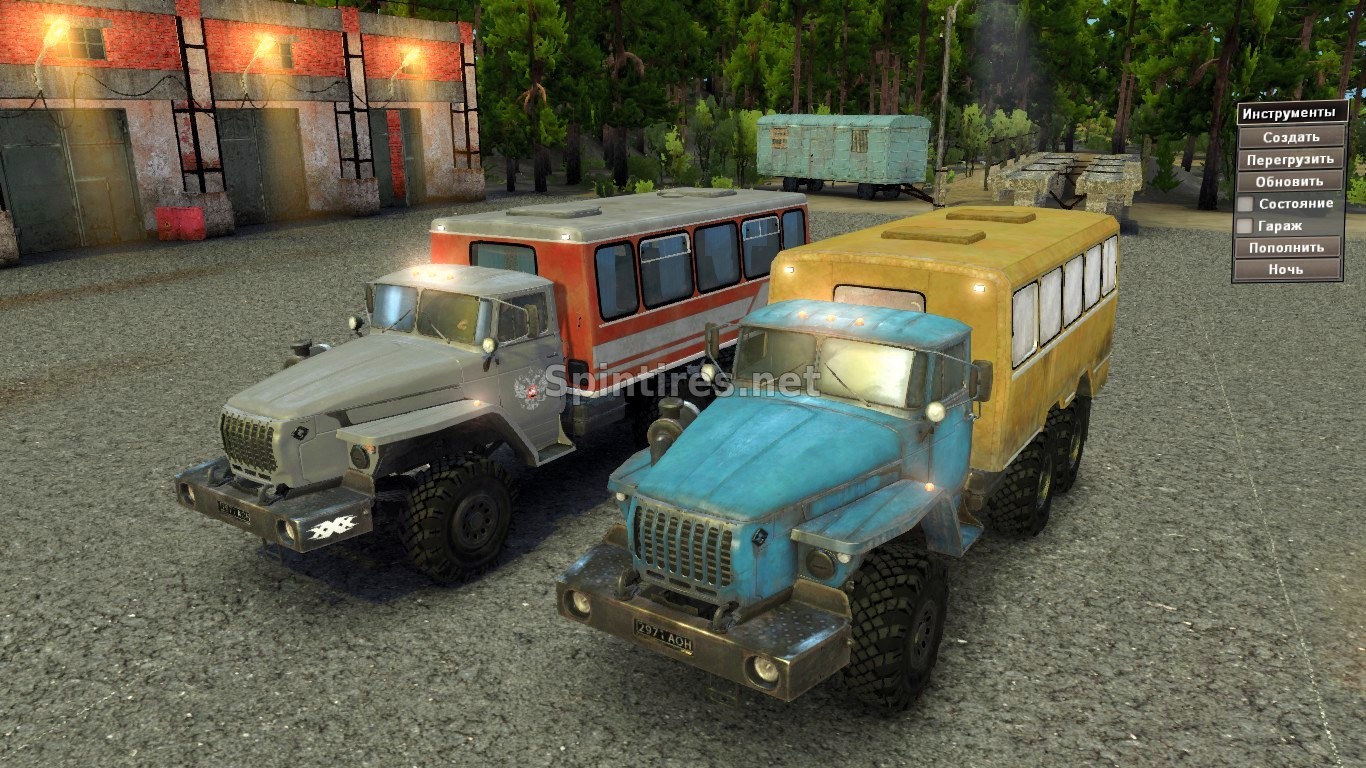 Урал-432010 + аддоны для Урал-4320 версия 1.1 для Spintires v03.03.16