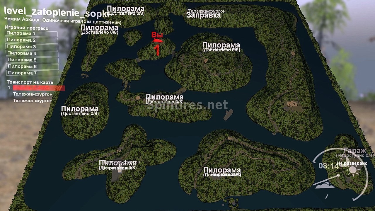 Карта «Затопленные сопки» для Spintires v03.03.16