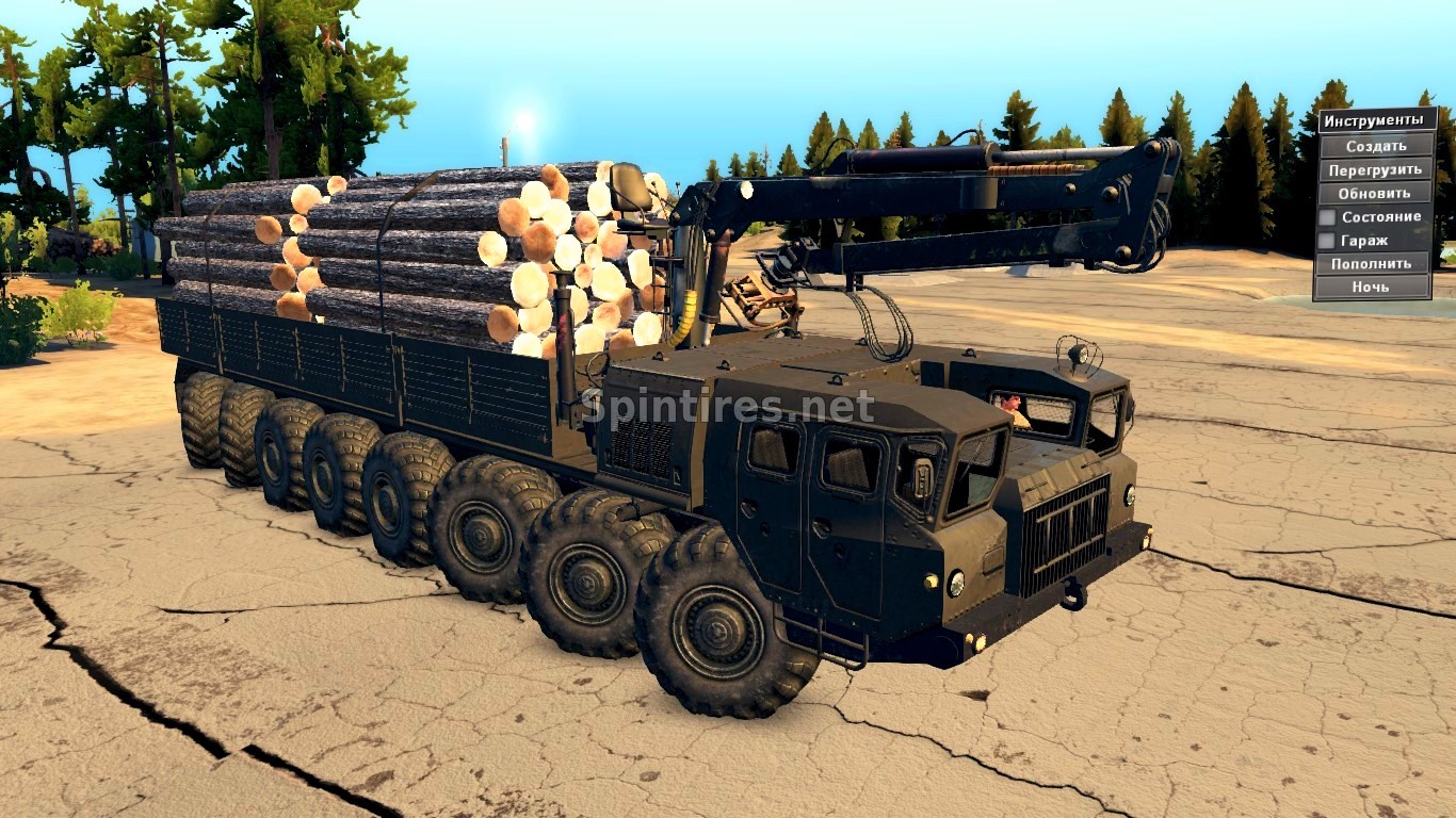 Маз-7410 long версия 1.1 для Spintires v03.03.16