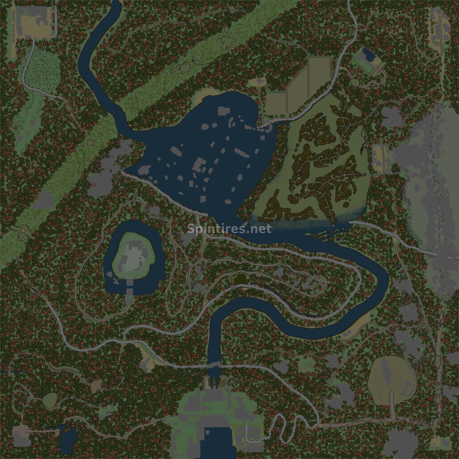 Карта «Затопленная деревня 2» версия 2 для Spintires: MudRunner для Spintires 