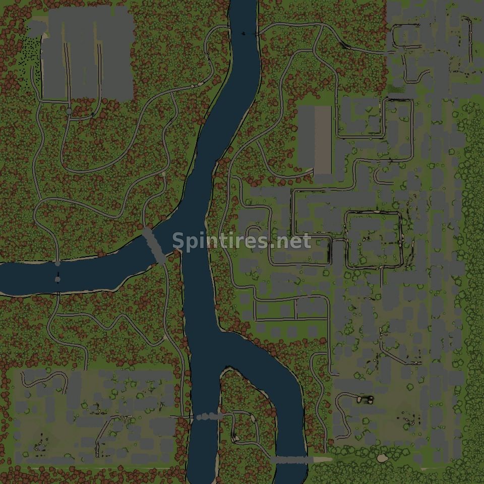 Карта «Деревня» для SpinTires v03.03.16 для Spintires 