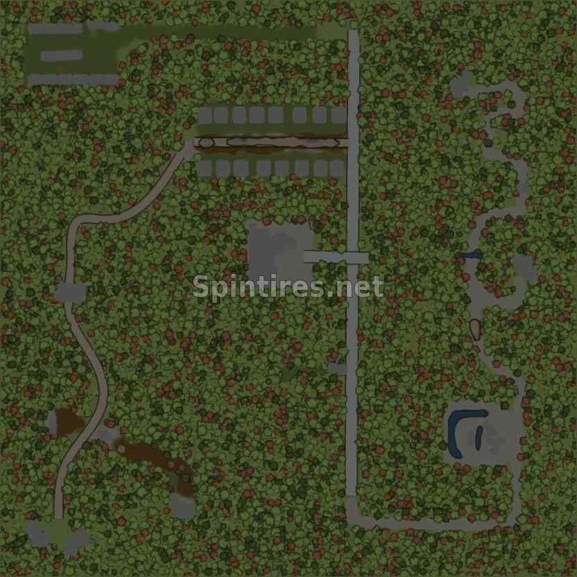 карта лес 3 для Spintires MudRunner