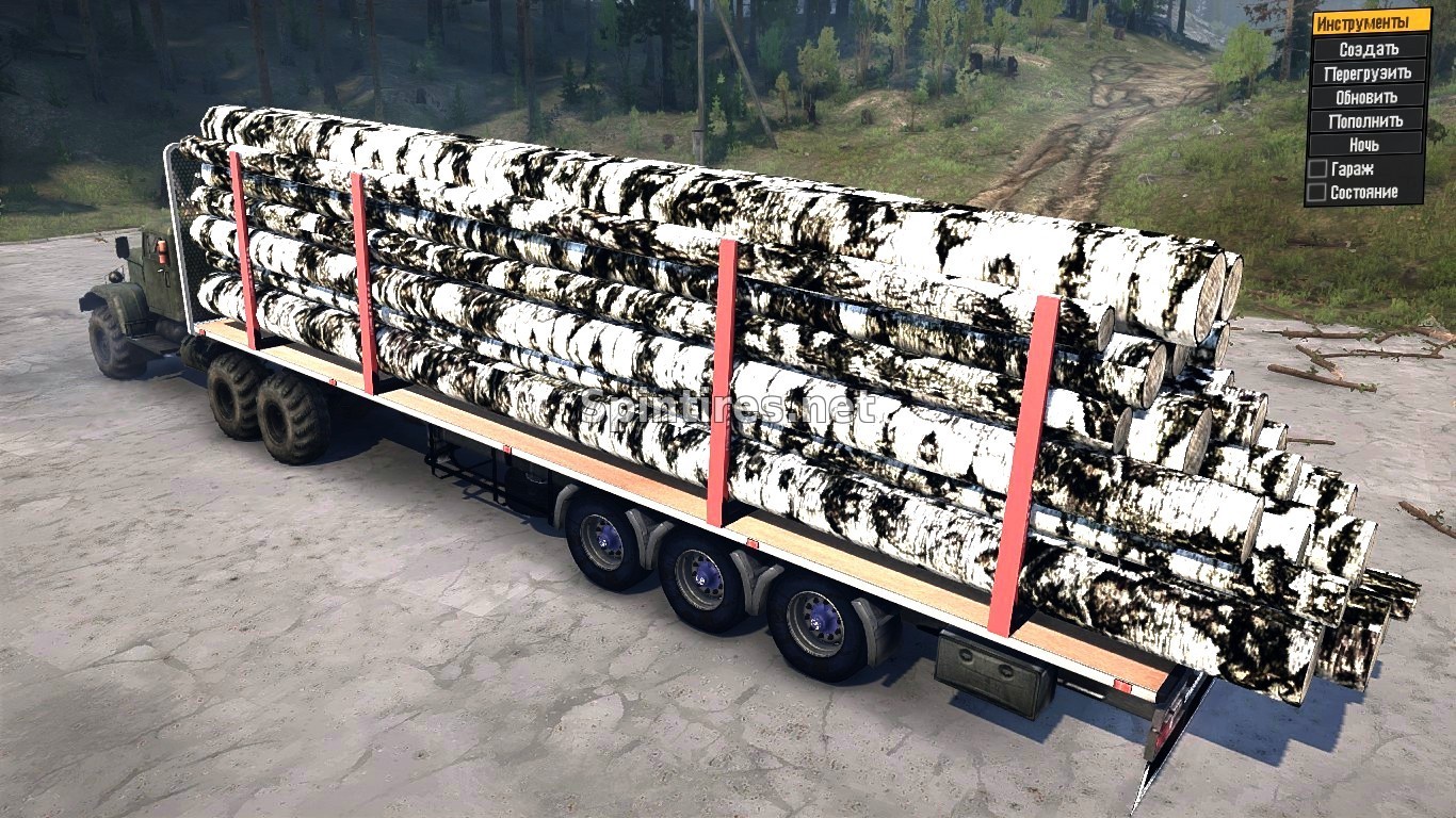 Полуприцепы (ГАРАЖ и БРЁВНА) для Spintires MudRunner