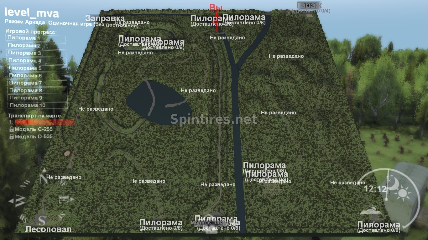 Карта «MVA» для Spin Tires v03.03.16 для Spintires 