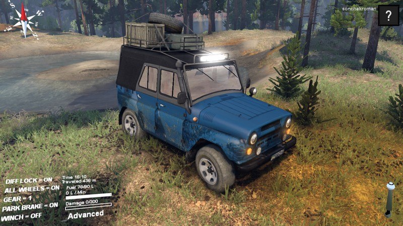 Мод "УАЗ-31512" для Spin Tires 2014 для Spintires 