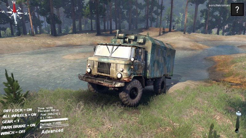 Мод "ГАЗ-66 Kung" для Spin Tires 2014 для Spintires 