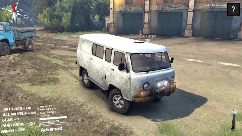 Мод "УАЗ-3909 offroad" для Spin Tires 2014 для Spintires 