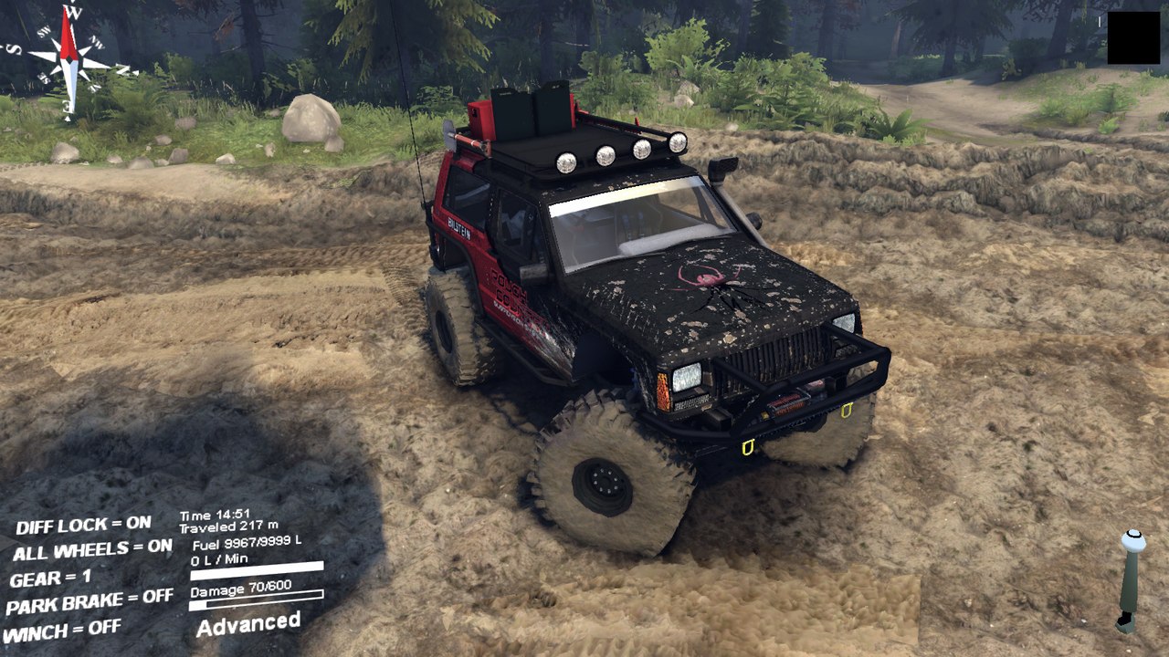 Мод Jeep Cherokee XJ для Spin Tires 2014 для Spintires 