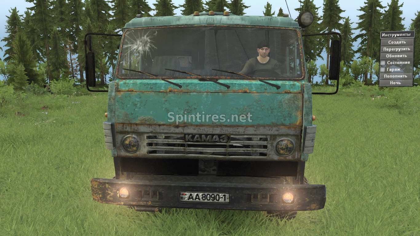 КамАЗ-53504 Лесовоз для Spin Tires v03.03.16 для Spintires 