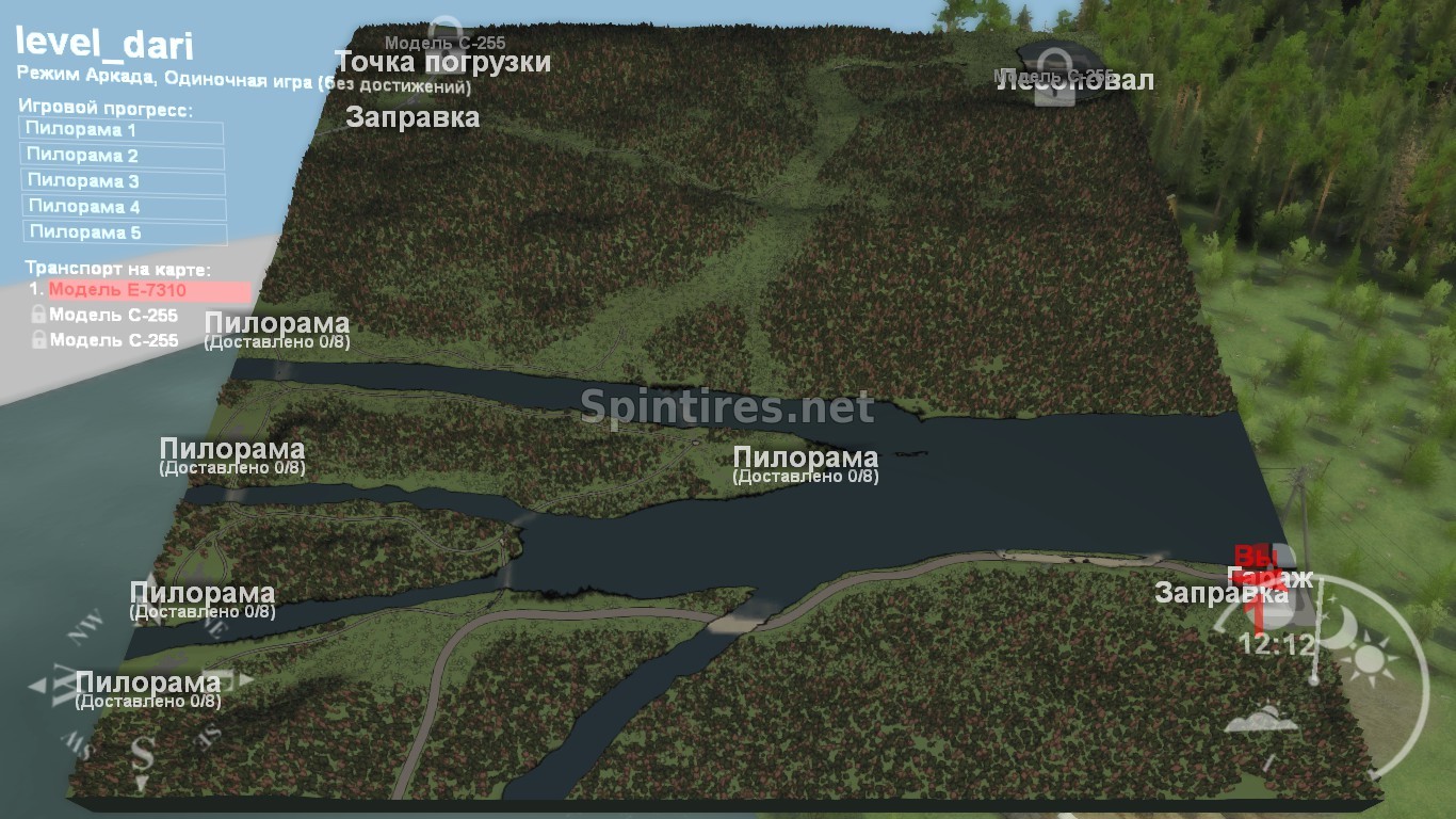 Карта «Dari» для Spin Tires v03.03.16 для Spintires 