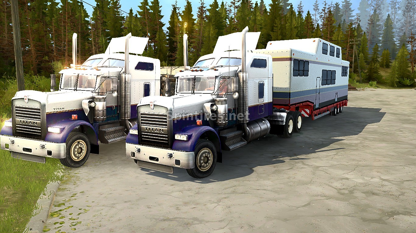 KENWORTH W900 ДЛЯ SPINTIRES: MUDRUNNER (V18/05/21) для Spintires 