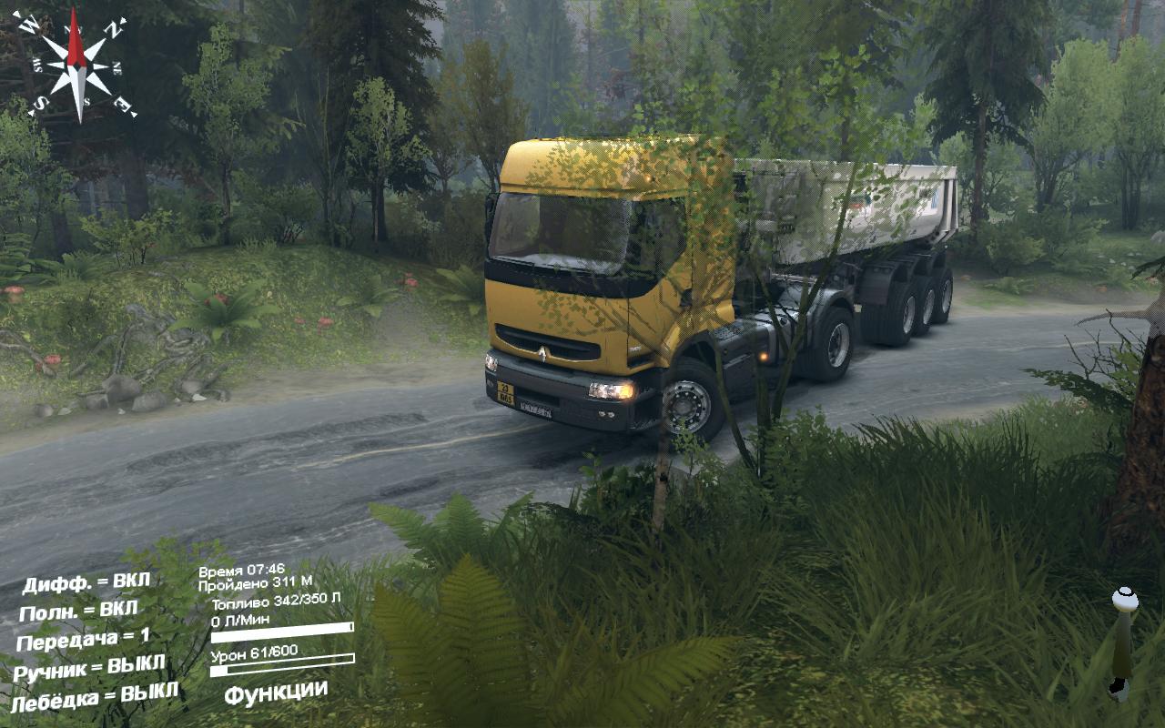 Мод Renault Premium Mega Pack для Spin Tires 2014 для Spintires 