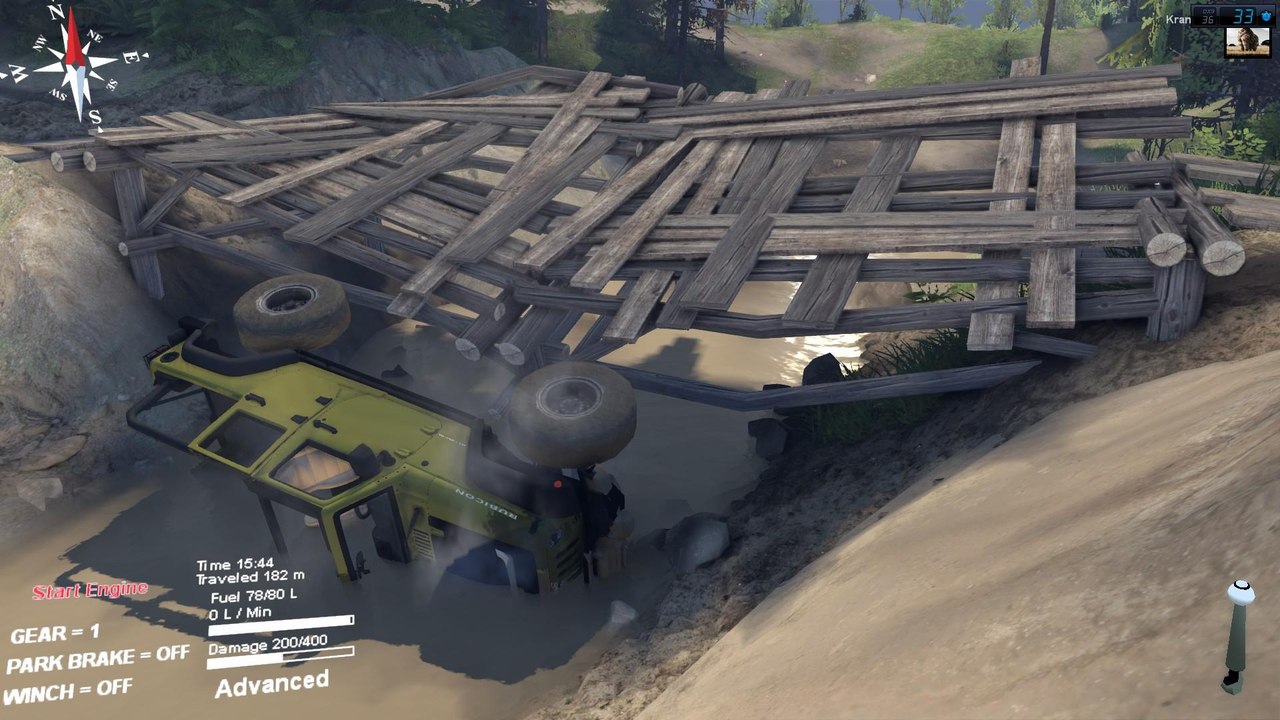 Мод Новая физика моста для Spin Tires 2014 для Spintires 
