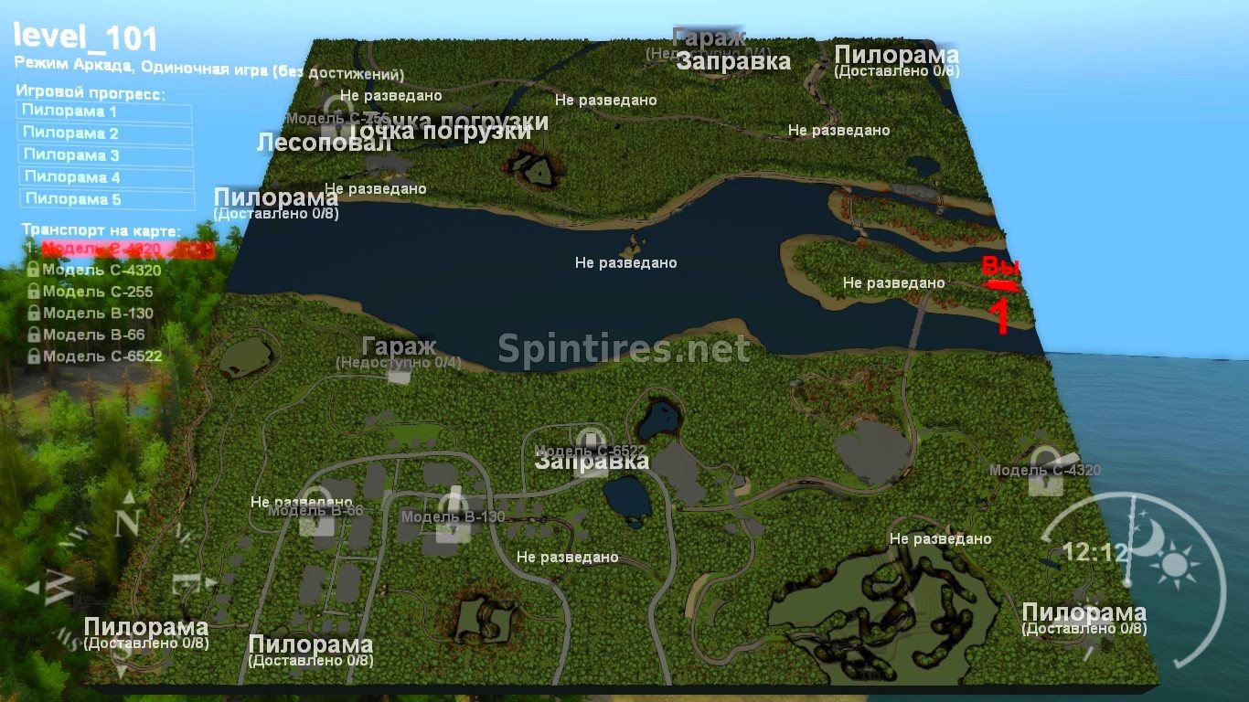 Карта «101 участок» для Spin Tires v03.03.16 для Spintires 