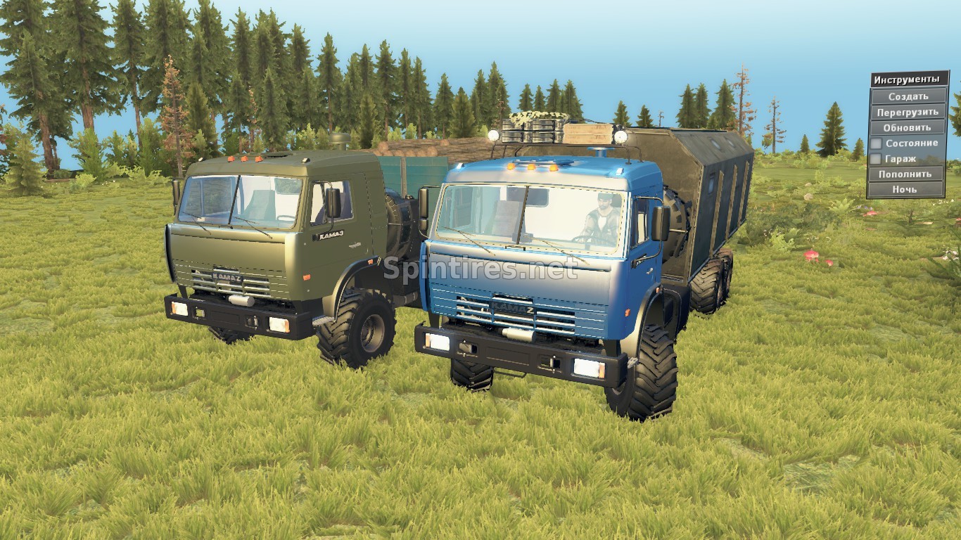 Kaмаз 43118 для Spin Tires v03.03.16 для Spintires 