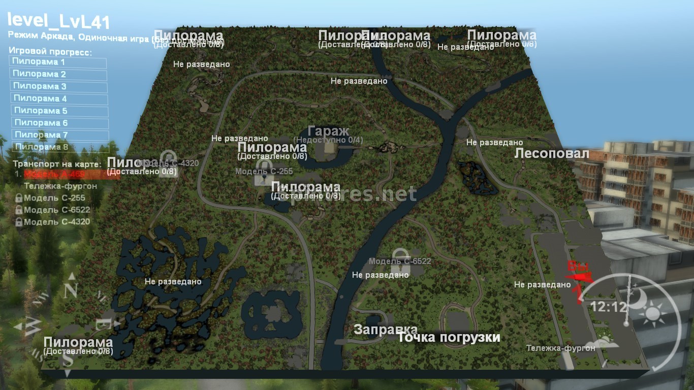 Карта «LvL41» для Spin Tires v03.03.16 для Spintires 