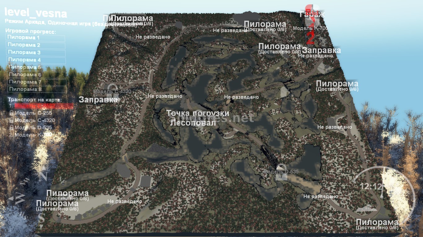Карта «Весенний потоп» для Spin Tires v03.03.16 для Spintires 