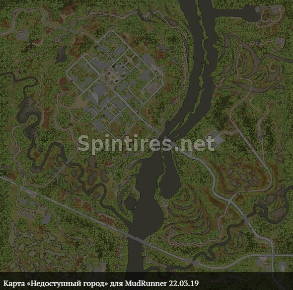 Карта «Недоступный город» для Spintires: MudRunner (v22.03.19) для Spintires 