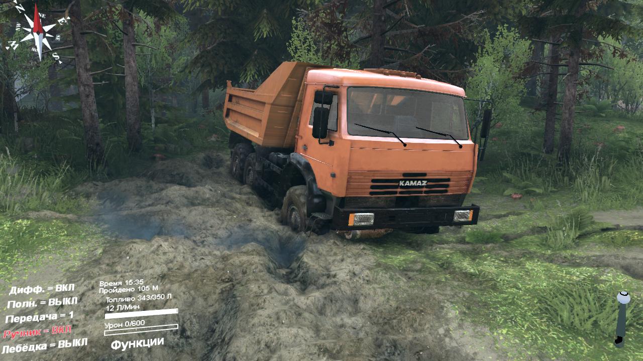 КамАЗ 6х6 v1.1 для spintires 2014. для Spintires 